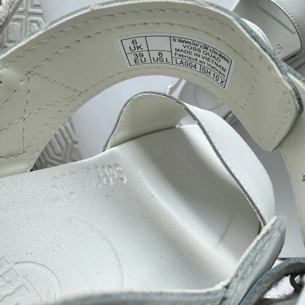 Dr. Martens White Platform Sandals